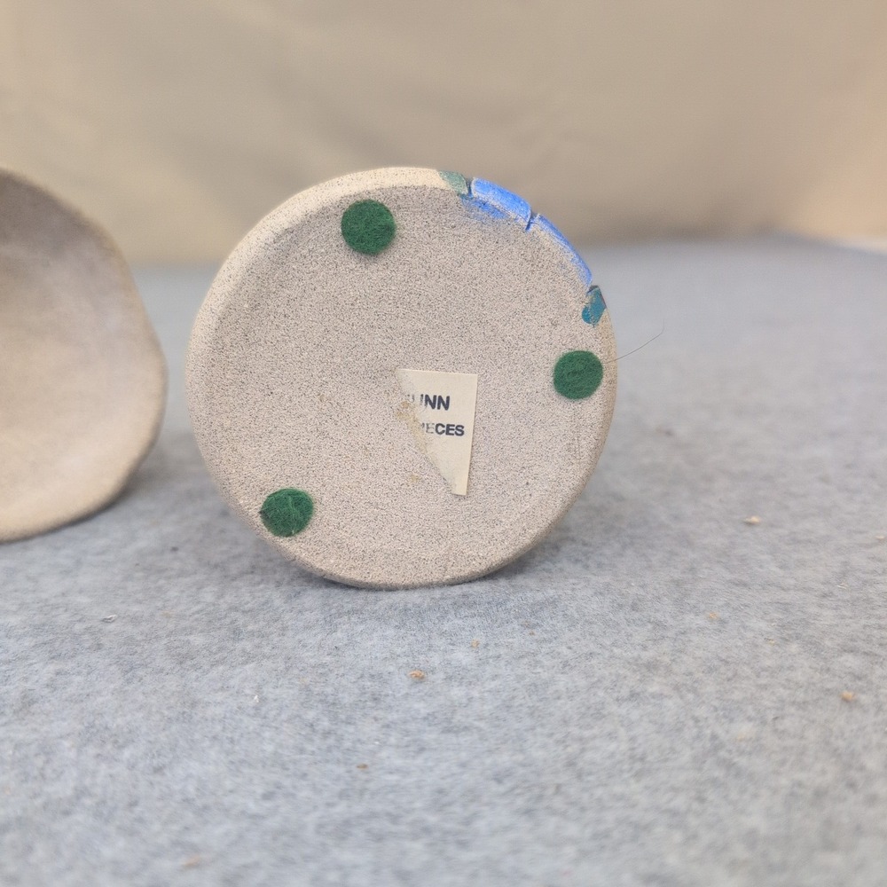 Tay Nunn Alabama Artist Handcrafted Miniature Ceramic 3 Fairy Houses Pottery - Picture 9 of 12
